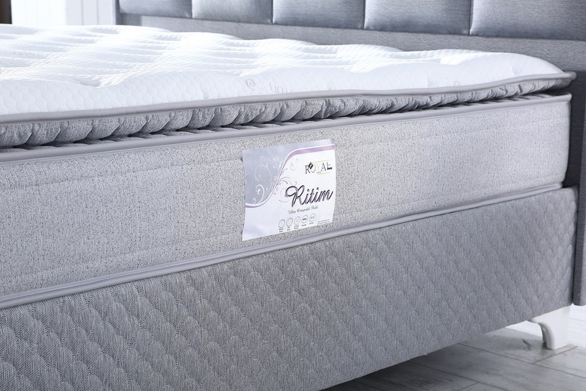 ROYAL LUX BEDDİNG RİTİM ULTRA PAKET YAYLI PEDLİ ÇİFT KİŞİLİK YATAK