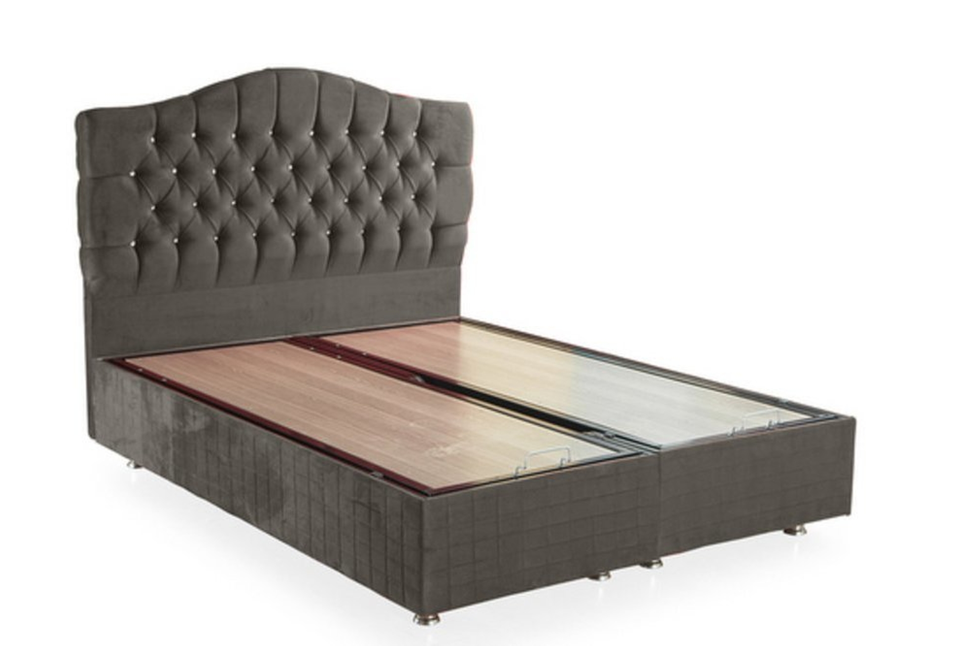 ZÜMRÜT ANTRASİT GRİ BAZA + BAŞLIK + YATAK SETİ 150X200