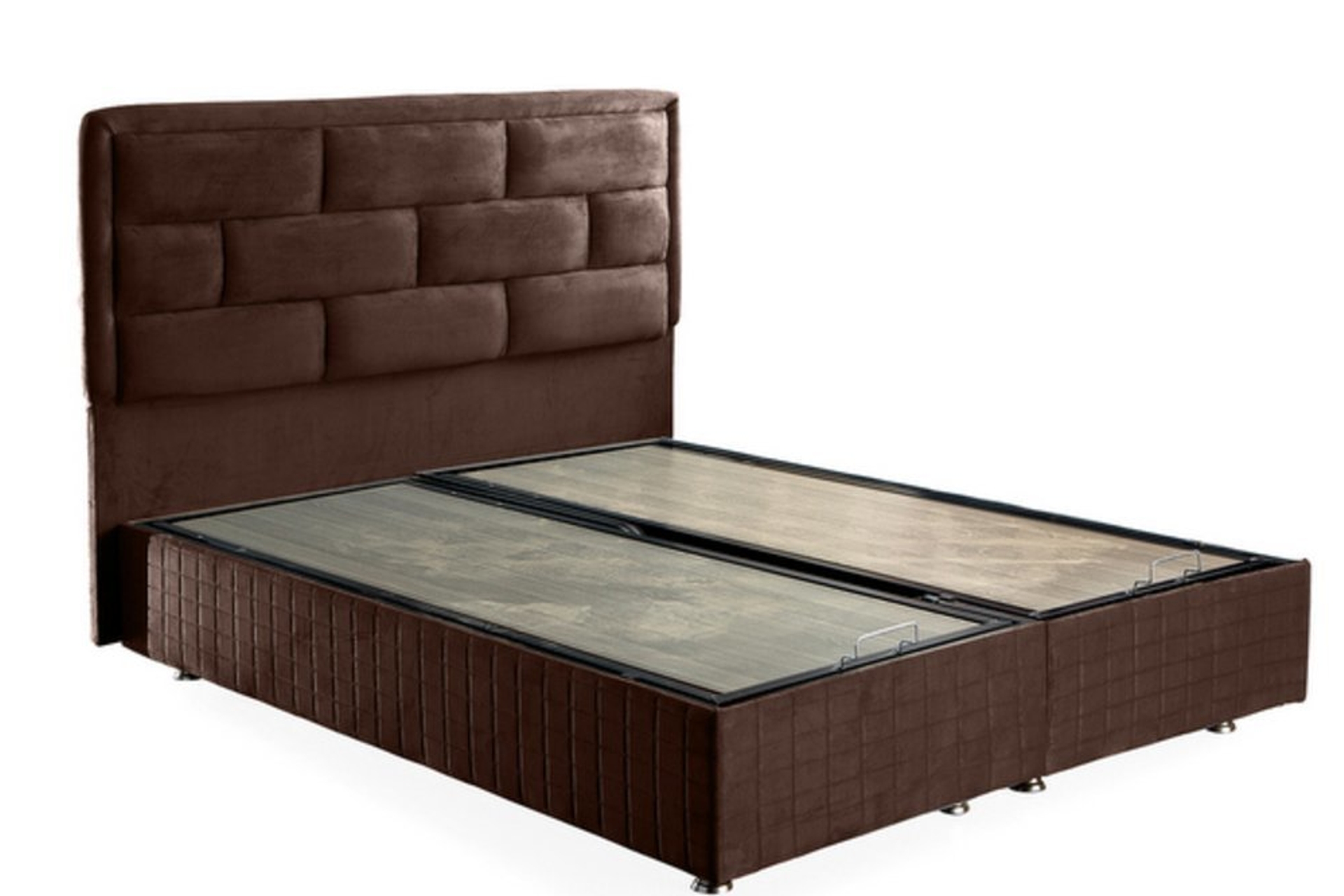 DİEGO BAZA BAŞLIK YATAK SETİ KOYU KAHVE 90X190 FİYATI