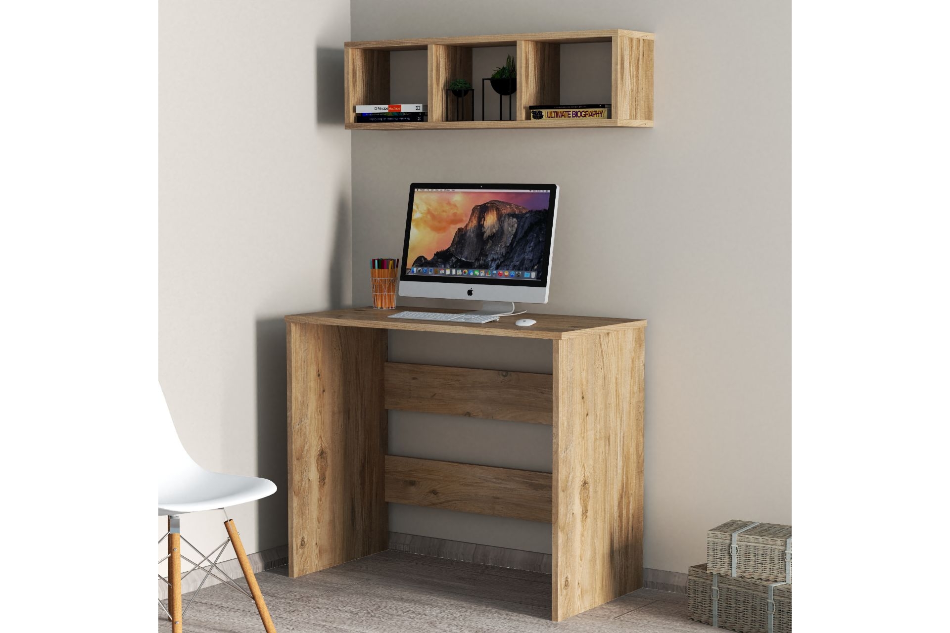 Tanmob Raflı Çalışma Masası- Çam- Clm0202 -1
