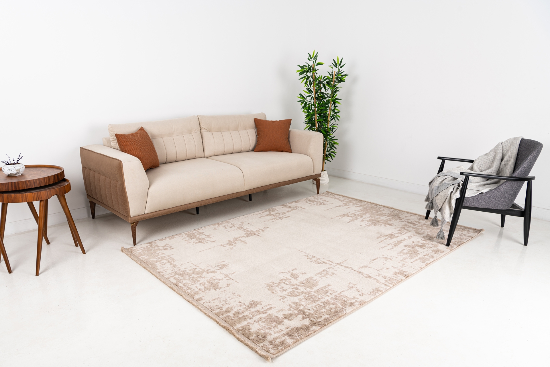 Life Makine Halısı 6070- Saçaklı- Bej- 160X230 -1