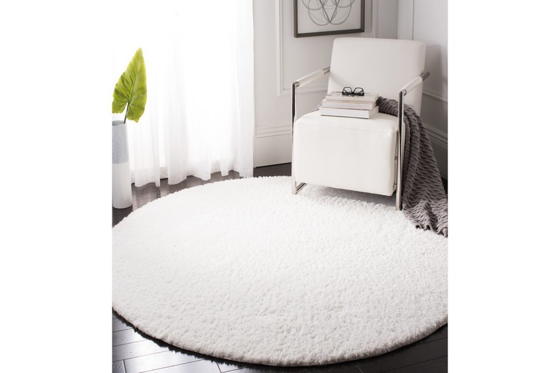 koza puffy 76710a beyaz yuvarlak hali 90x90 fiyati vivense