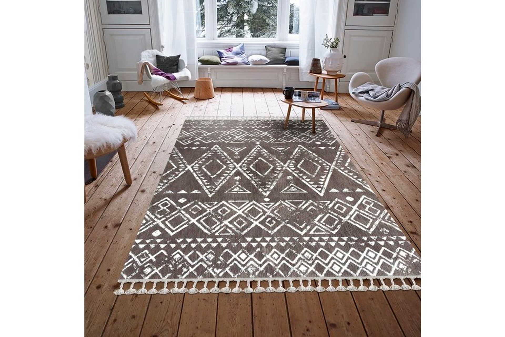 payidar hali moroccan 1495a kahve beyaz sacakli modern hali 80x150 fiyati vivense