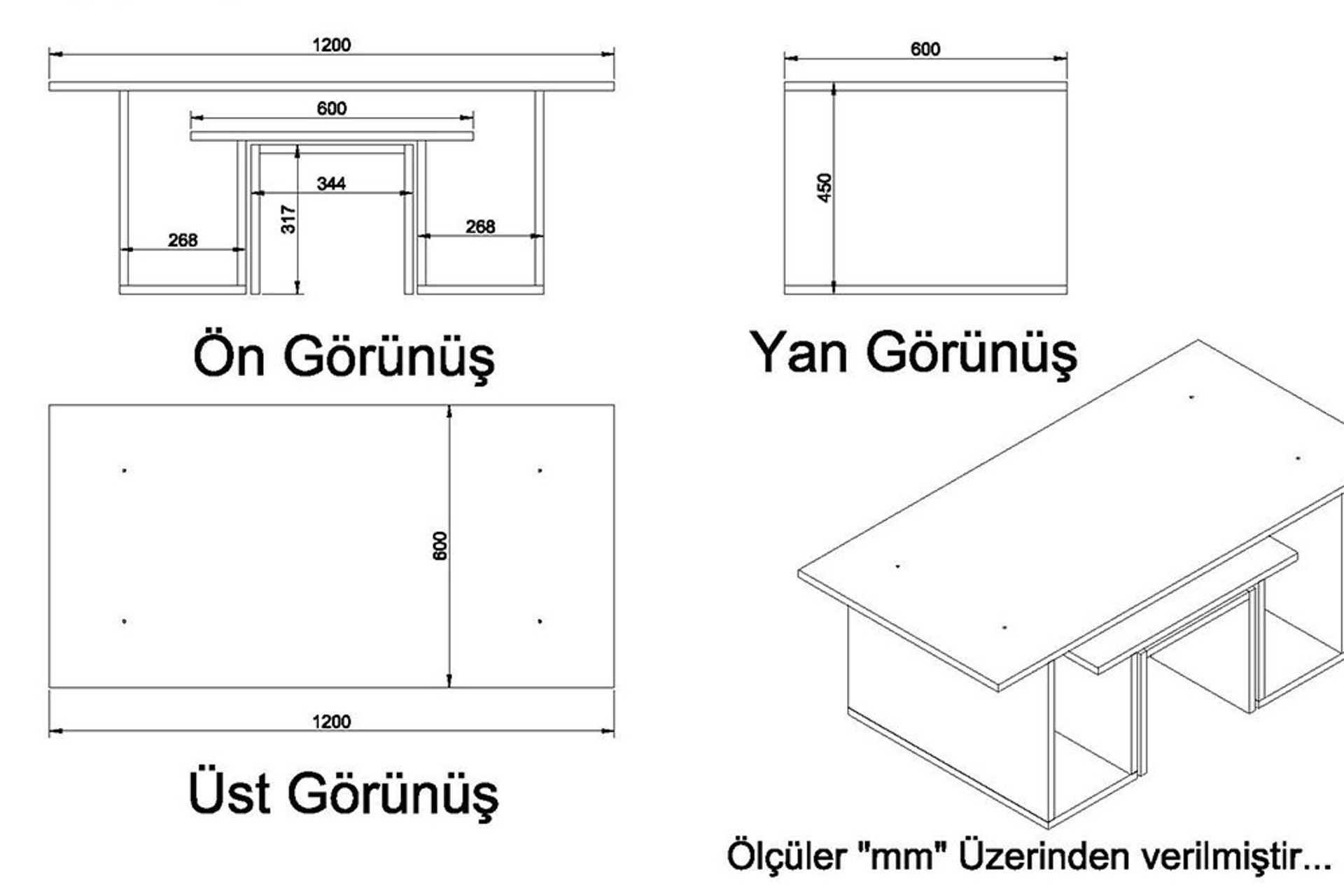 Beril Zigonlu Orta Sehpa Beyaz Ceviz Fiyati Vivense