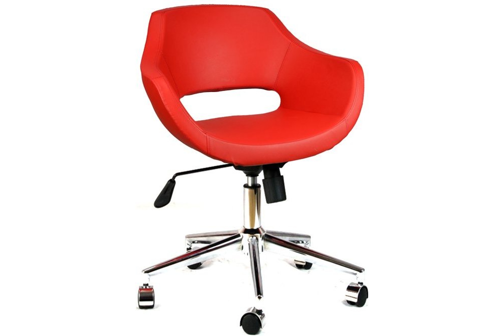 Burocci Viva Bureaustoel met Metalen Poten, Rood