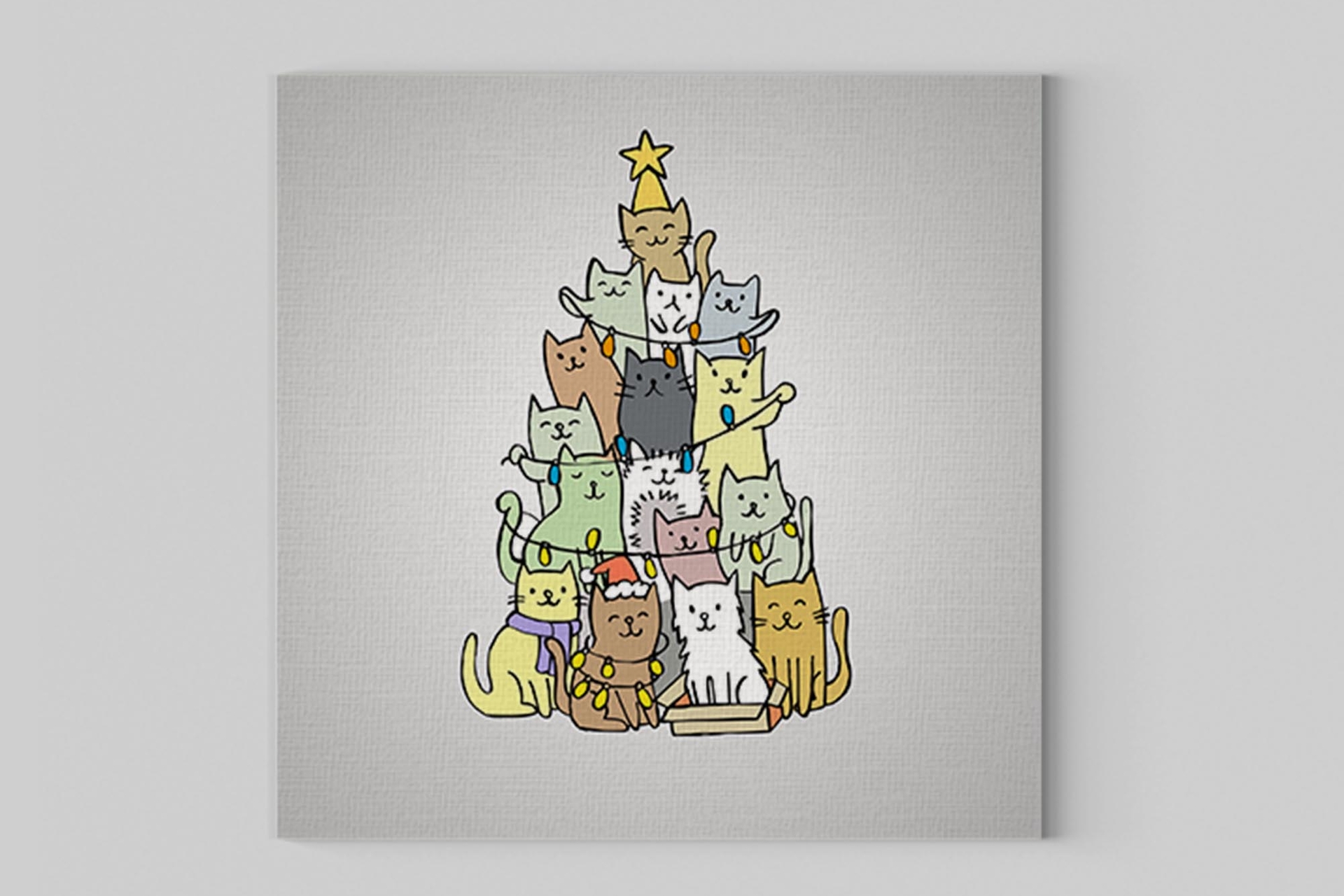 Cat Trees Kanvas Tablo -1