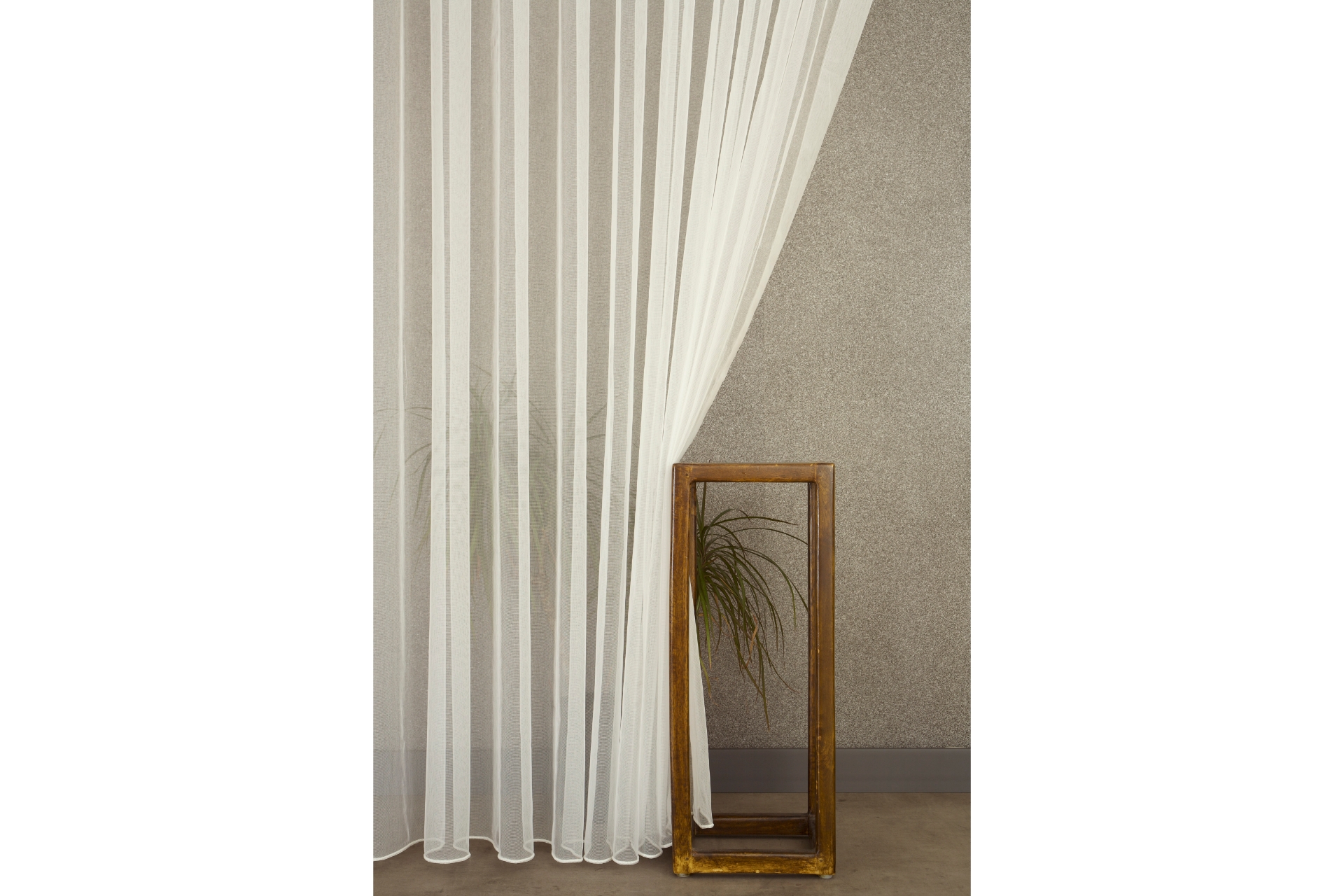 Massarelli Yeni Nesil Organza Tül Perde- Orta Sık Pile- Ekru- 200X260 -1