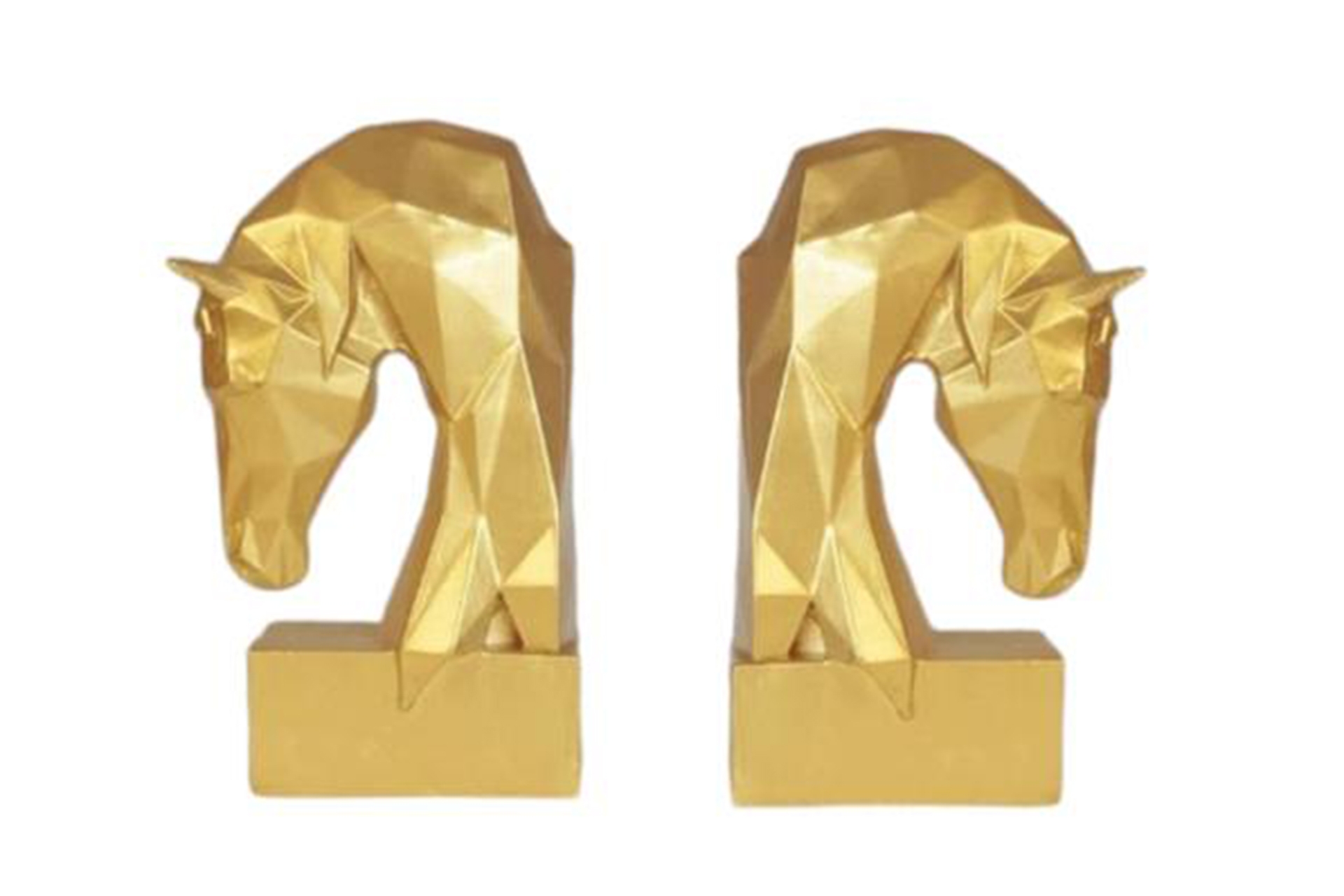 Kübik At Kitap Tutacağı- Gold -1
