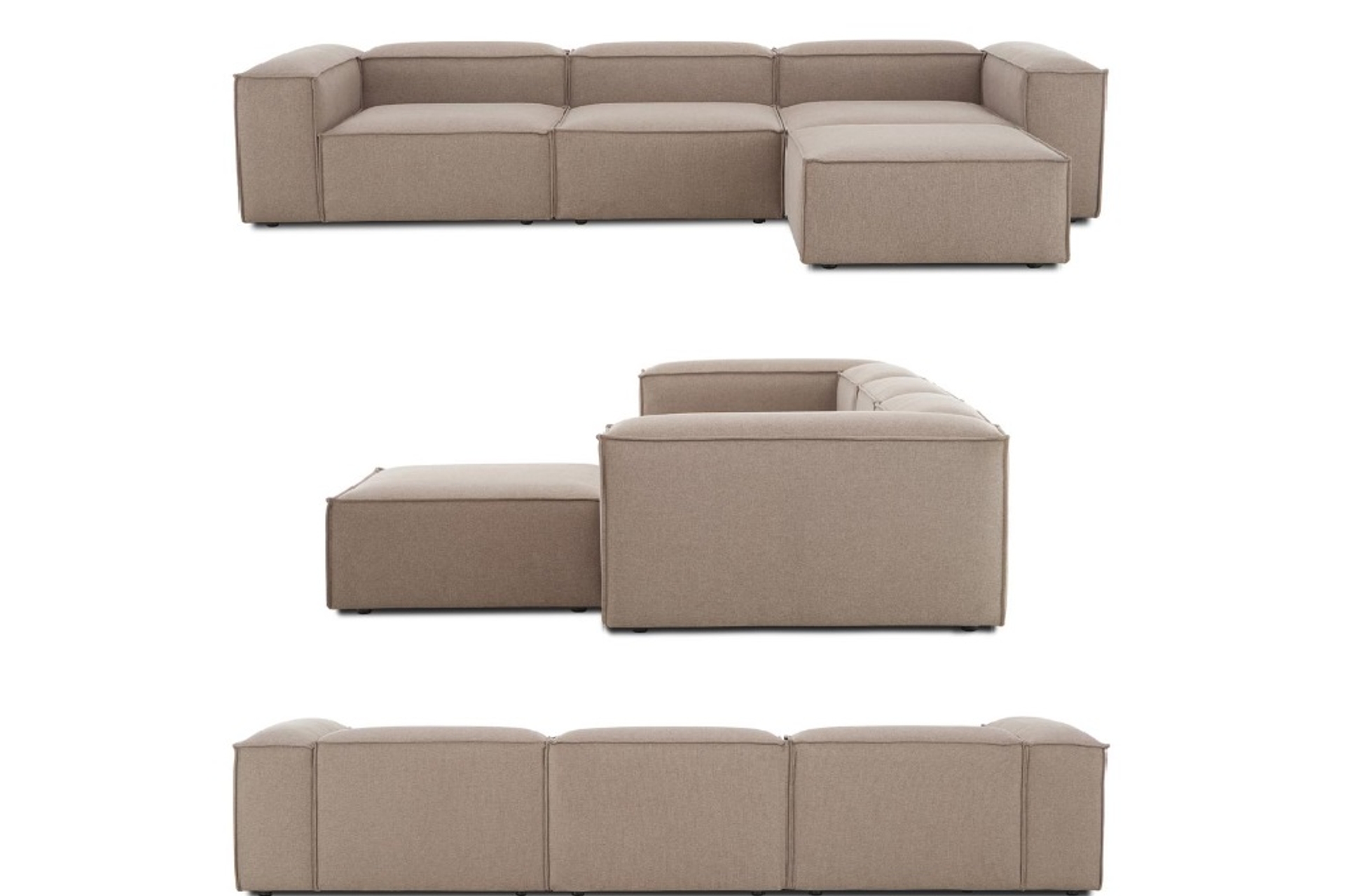 RELAX SOFT STANDART 4 MODÜL KÖŞE KOLTUK, AÇIK KAHVE