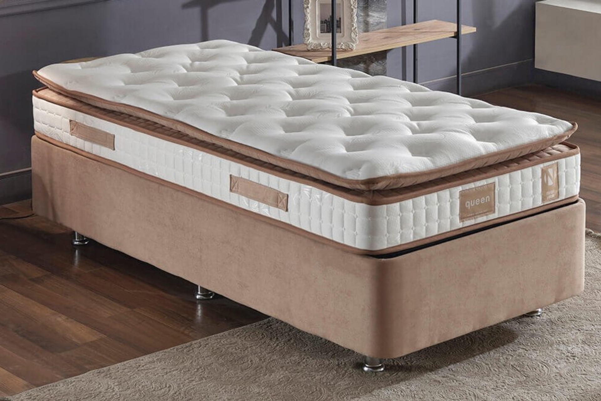 NİRON QUEEN PEDLİ TAM ORTOPEDİK LÜKS BAZA+YATAK 120X200