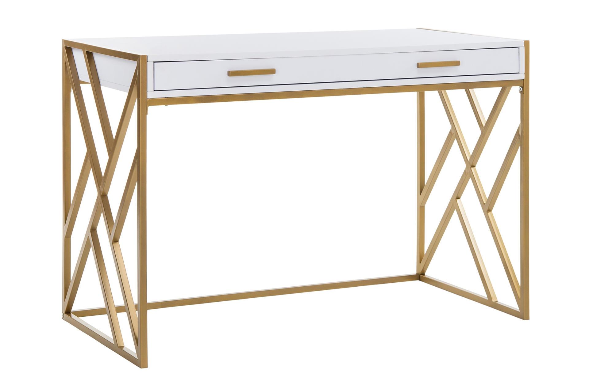 стол белый с золотом