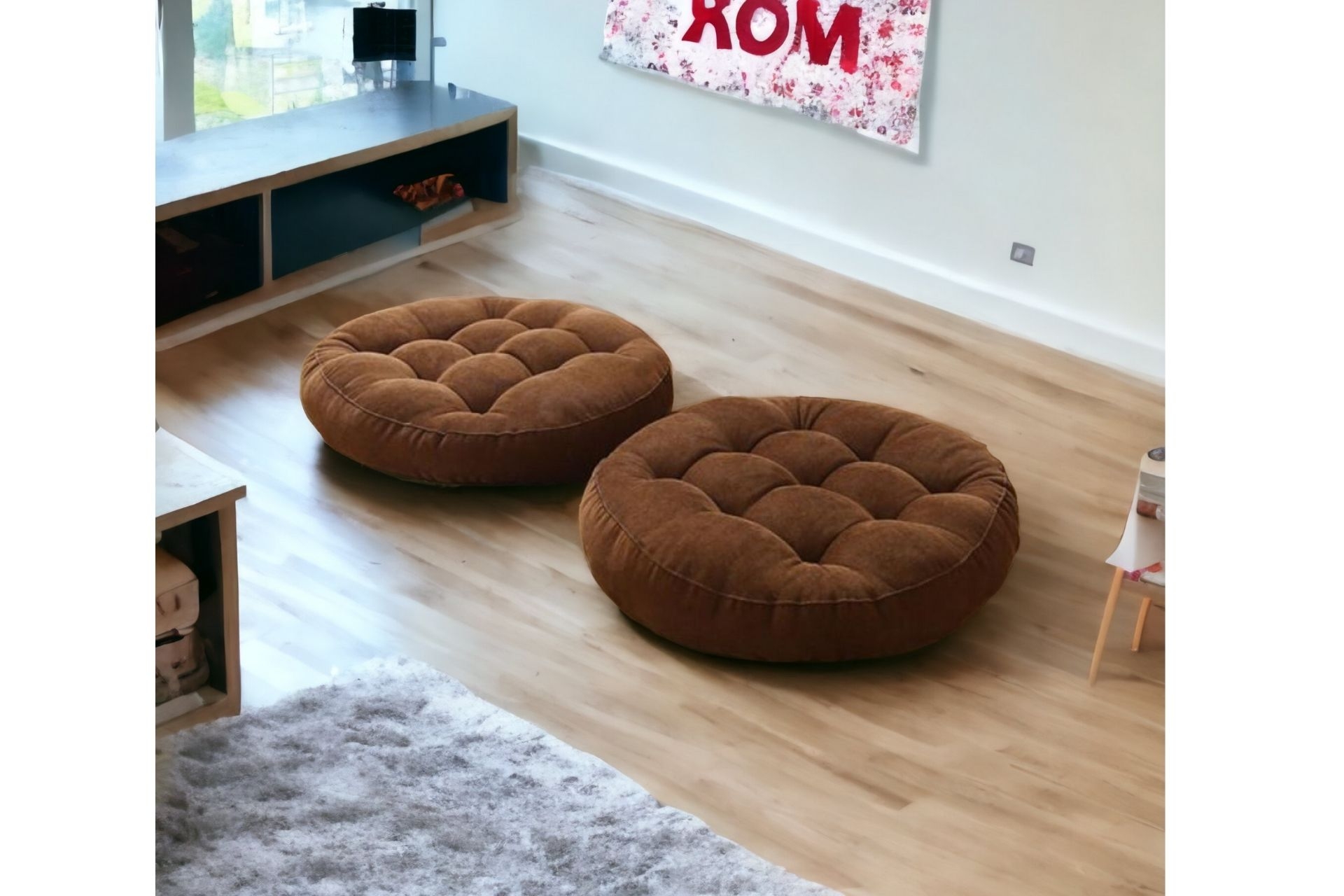 Tubihome İkili Dekoratif Minder- Kahverengi -1