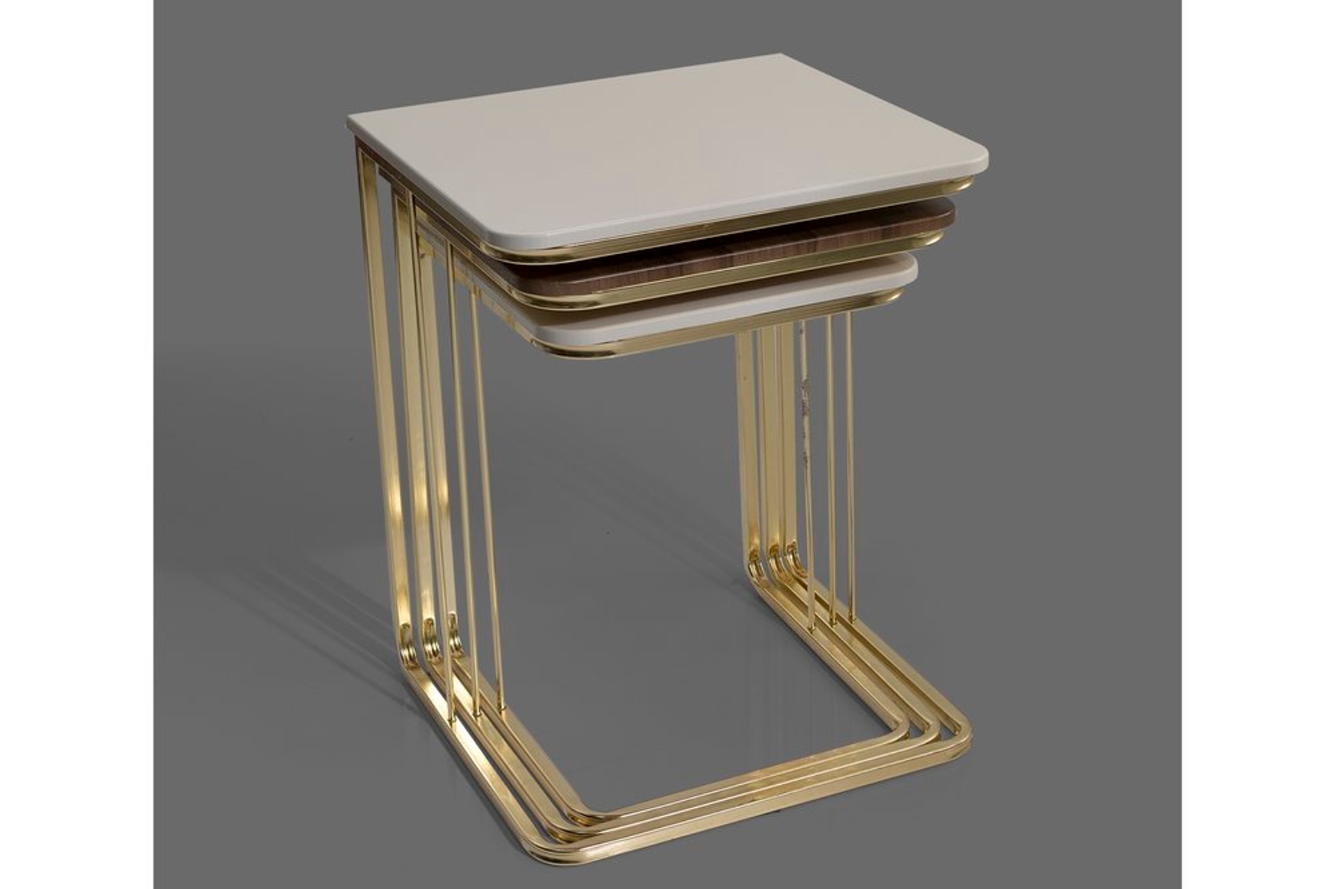 Veys Cora Zettafelset, 3-delig, Creme & Walnoot