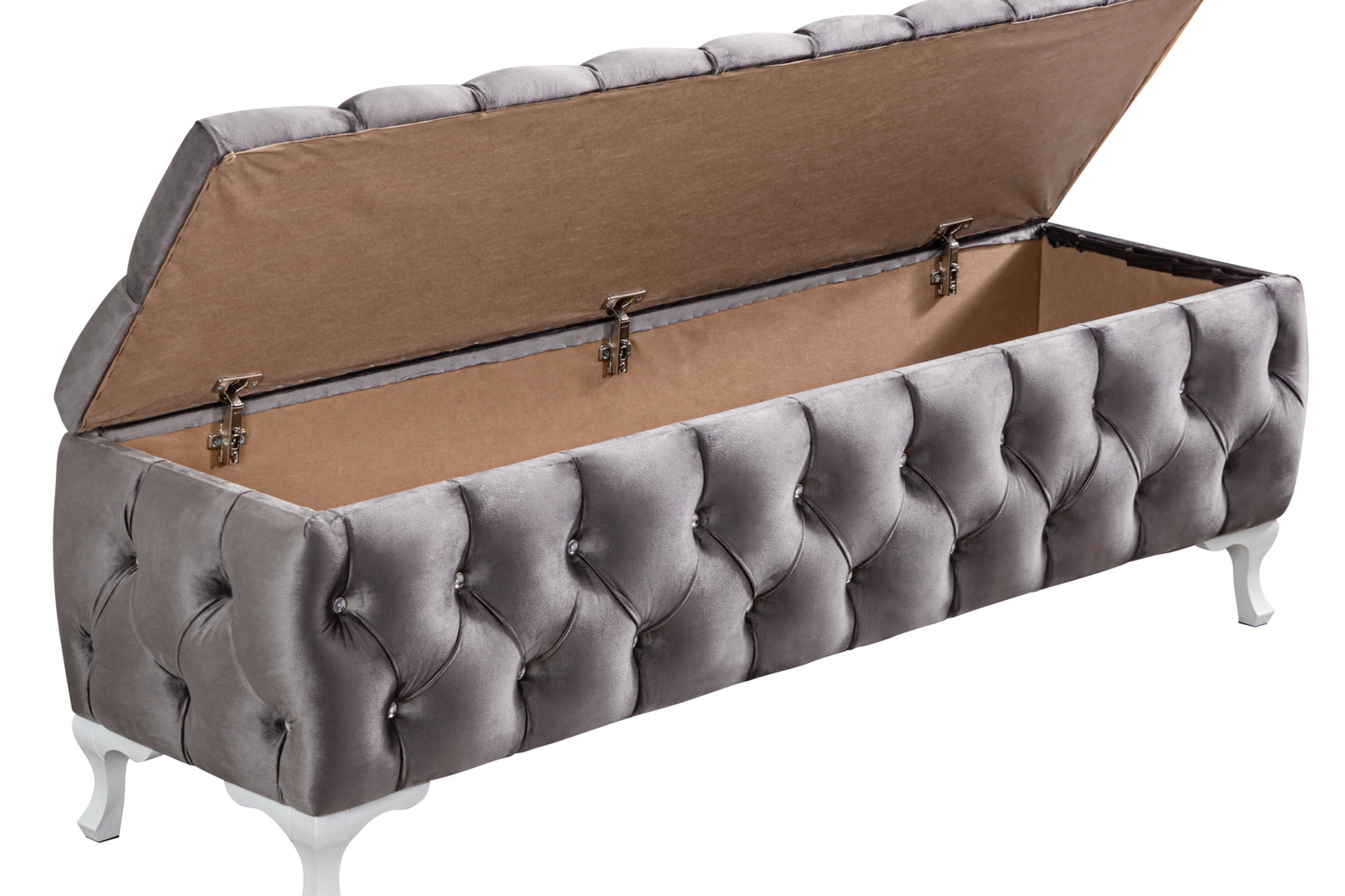 Cappy Bench Yatak Ayak Ucu Pufu Acik Gri 160x40x50 Fiyati Vivense