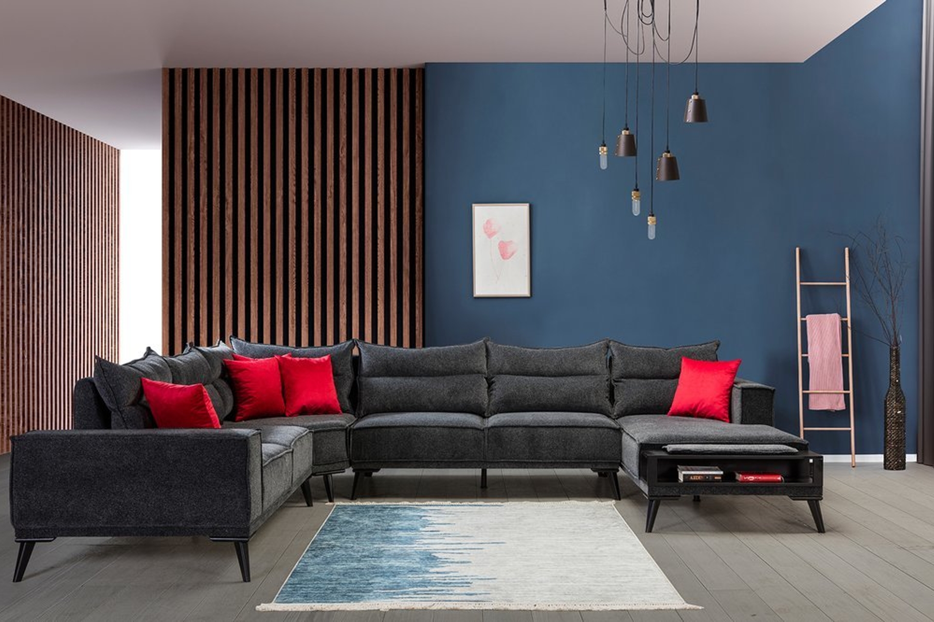 KRAFT U KÖŞE KOLTUK TAKIMI, ANTRASİT, SAĞ KÖŞE