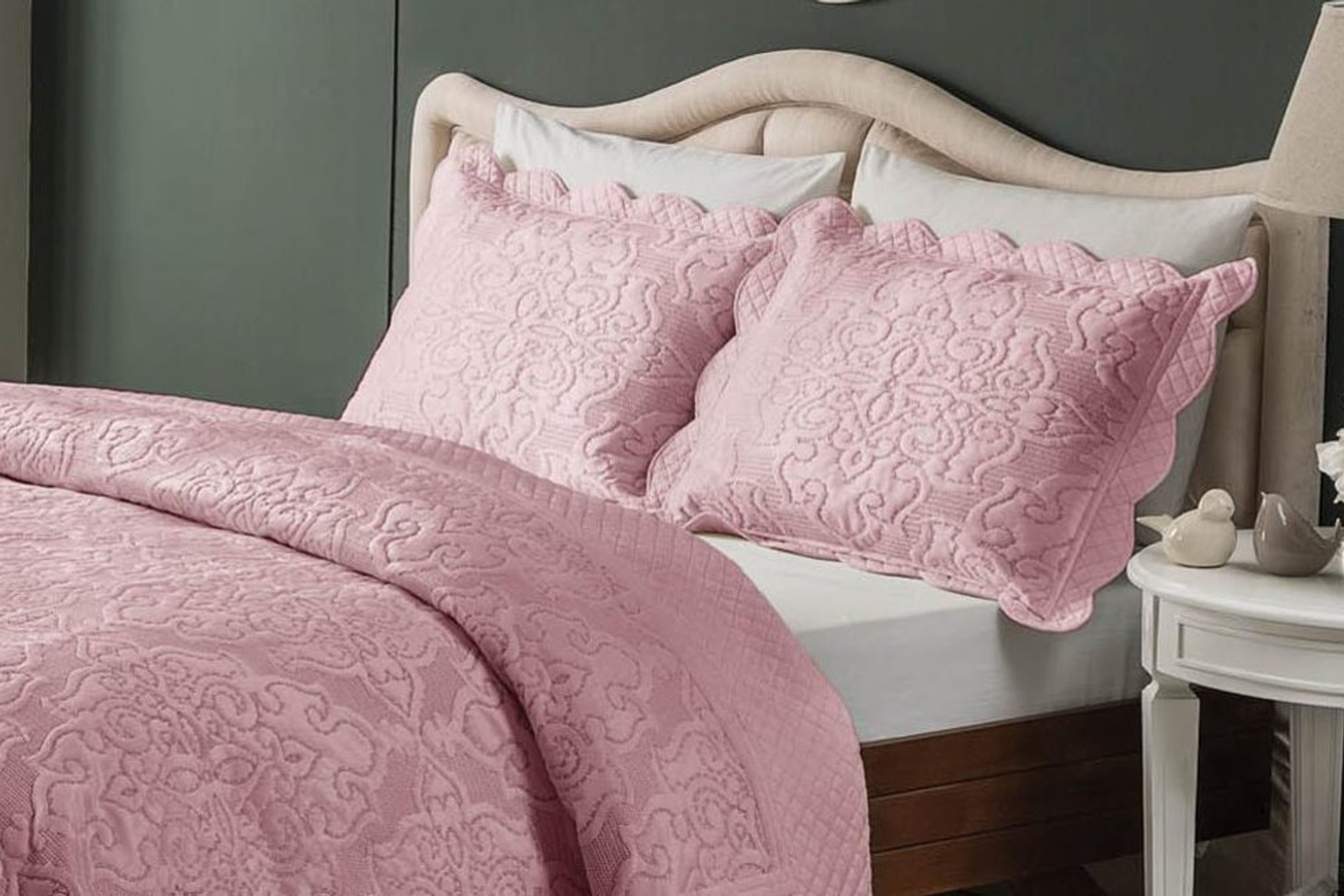 Tac Vernita Yatak Ortusu Seti Cift Kisilik Pudra Fiyati Vivense