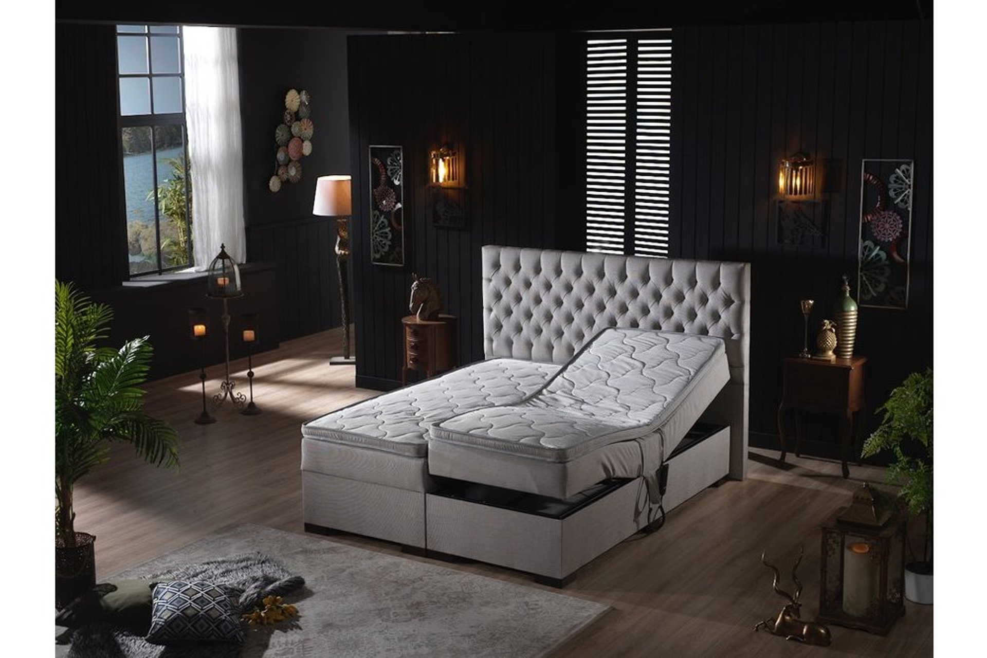 unimet leila hareketli sandikli cift kisilik baza baslik yatak seti 200x200 fiyati vivense