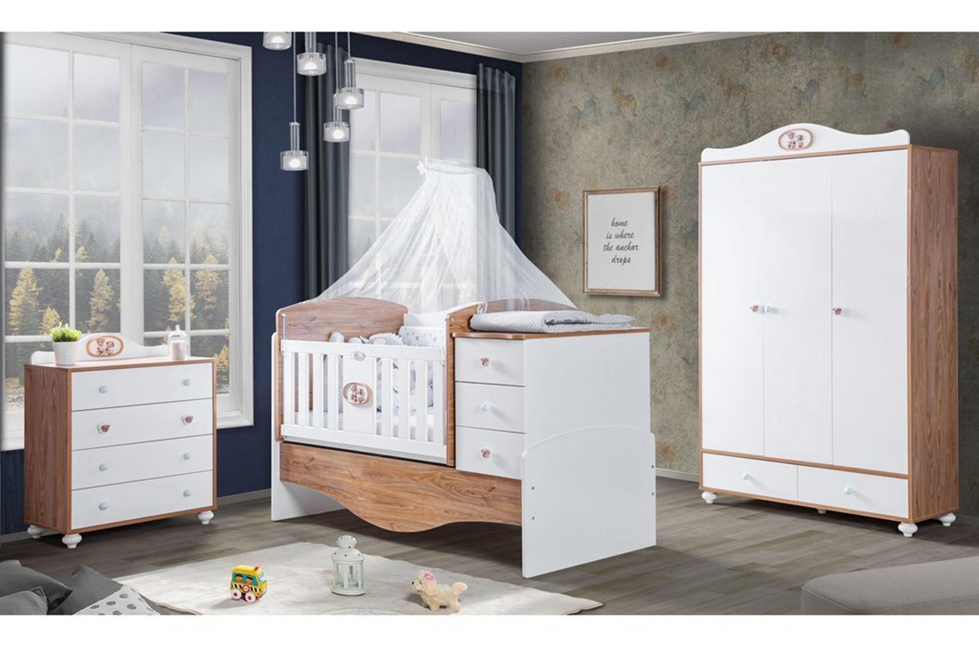 Bella 3 Kapili Gardiroplu Bebek Odasi Takimi Fiyati Vivense