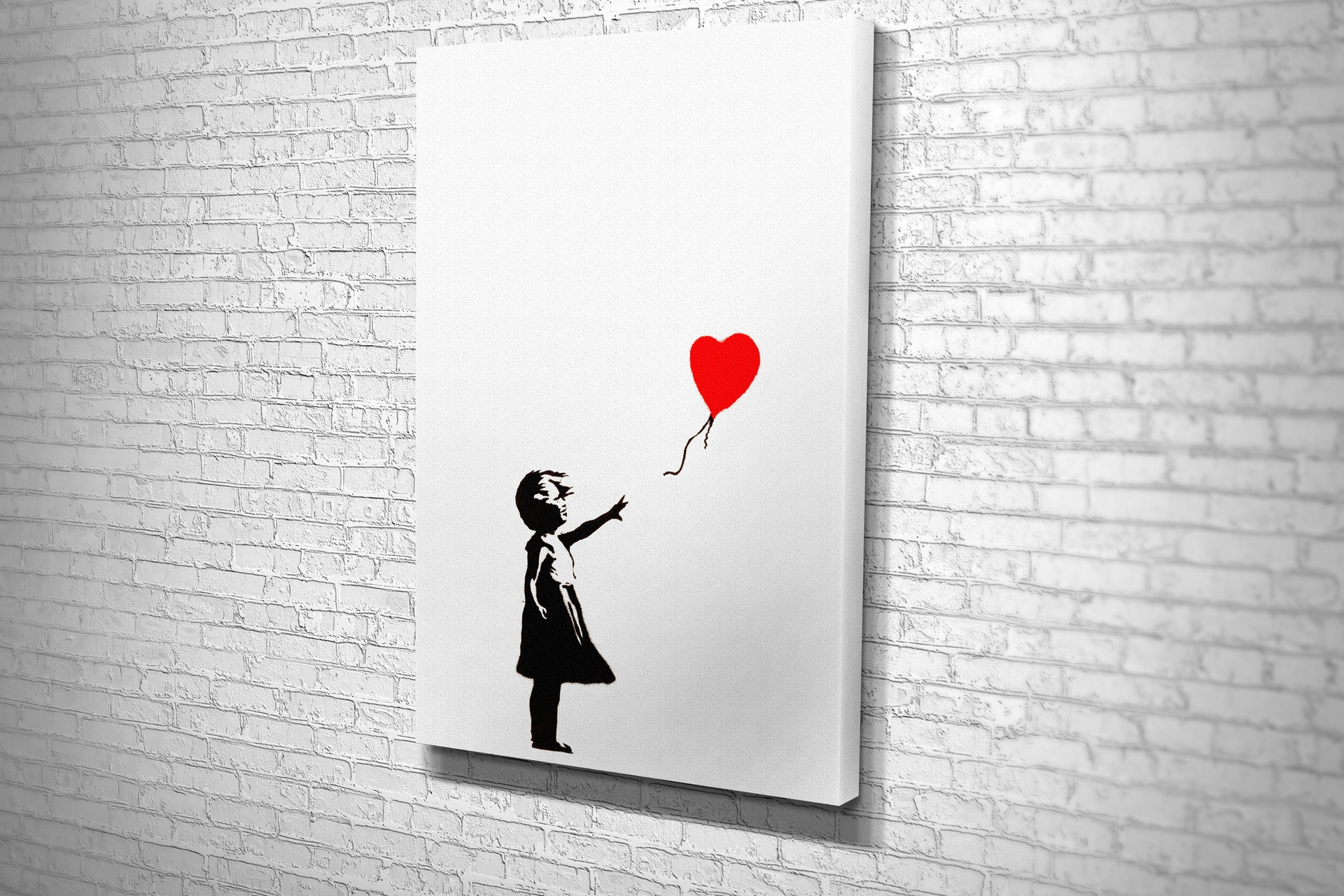 Tablo360 Banksy Kırmızı Balon Kanvas Tablo 75X50 -1
