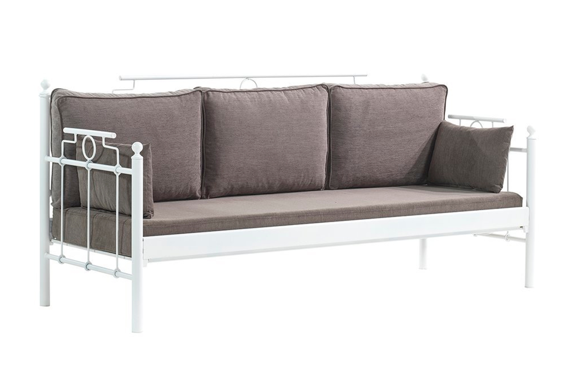 Unimet Hatkus Dk Metal Sofa Sedir 70x200 Uclu Koltuk Beyaz Kahverengi Fiyati Vivense