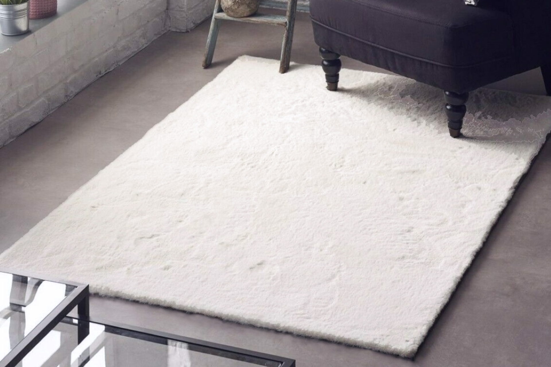 Tappeto Rex Tavşanı Dekoratif Post Halı- 22 Mm- Beyaz- 100X300 -1