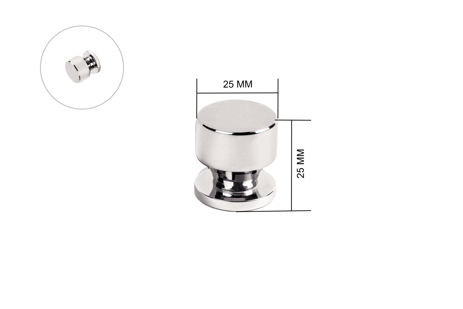 Zirve Best Tekli Alüminyum Kulp- Krom -1