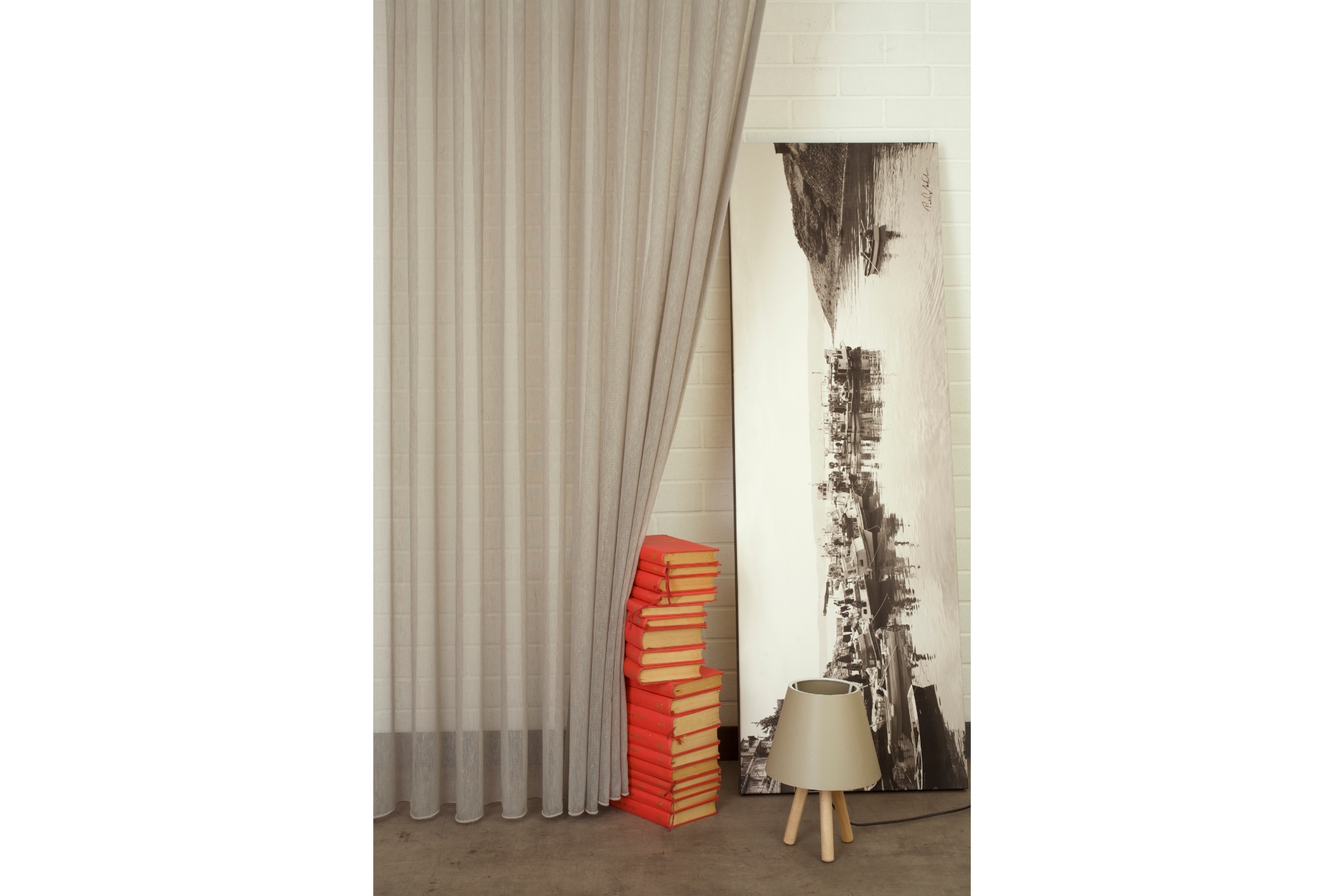 Massarelli Kırçıllı Keten Orta Sık Pile Tül Perde- Gri- 300X260 -1
