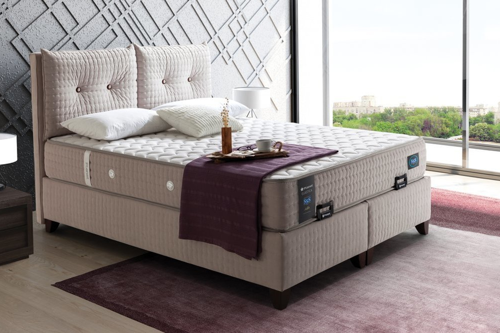 elastica baza baslik yatak seti 90x190 cm fiyati vivense