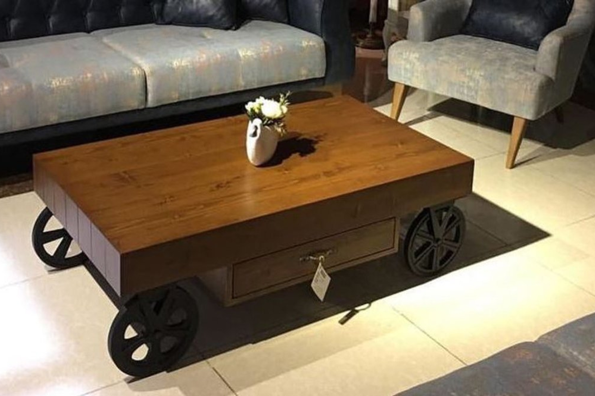 Brest Tekerlekli Cekmeceli Ahsap Orta Sehpa Fiyati Vivense