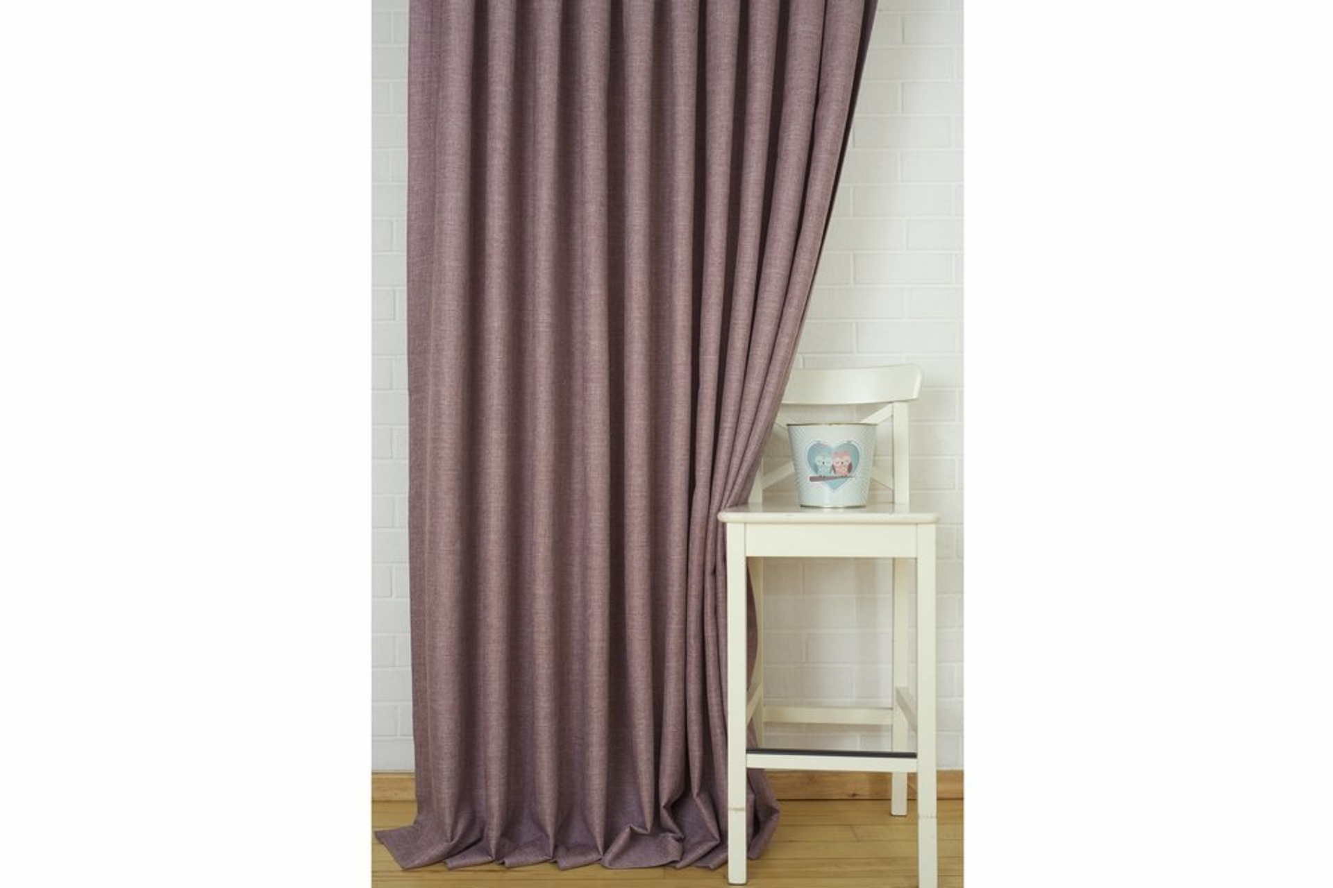 Massarelli Fon Perde Keten Lila Pilesiz 150X260 -1