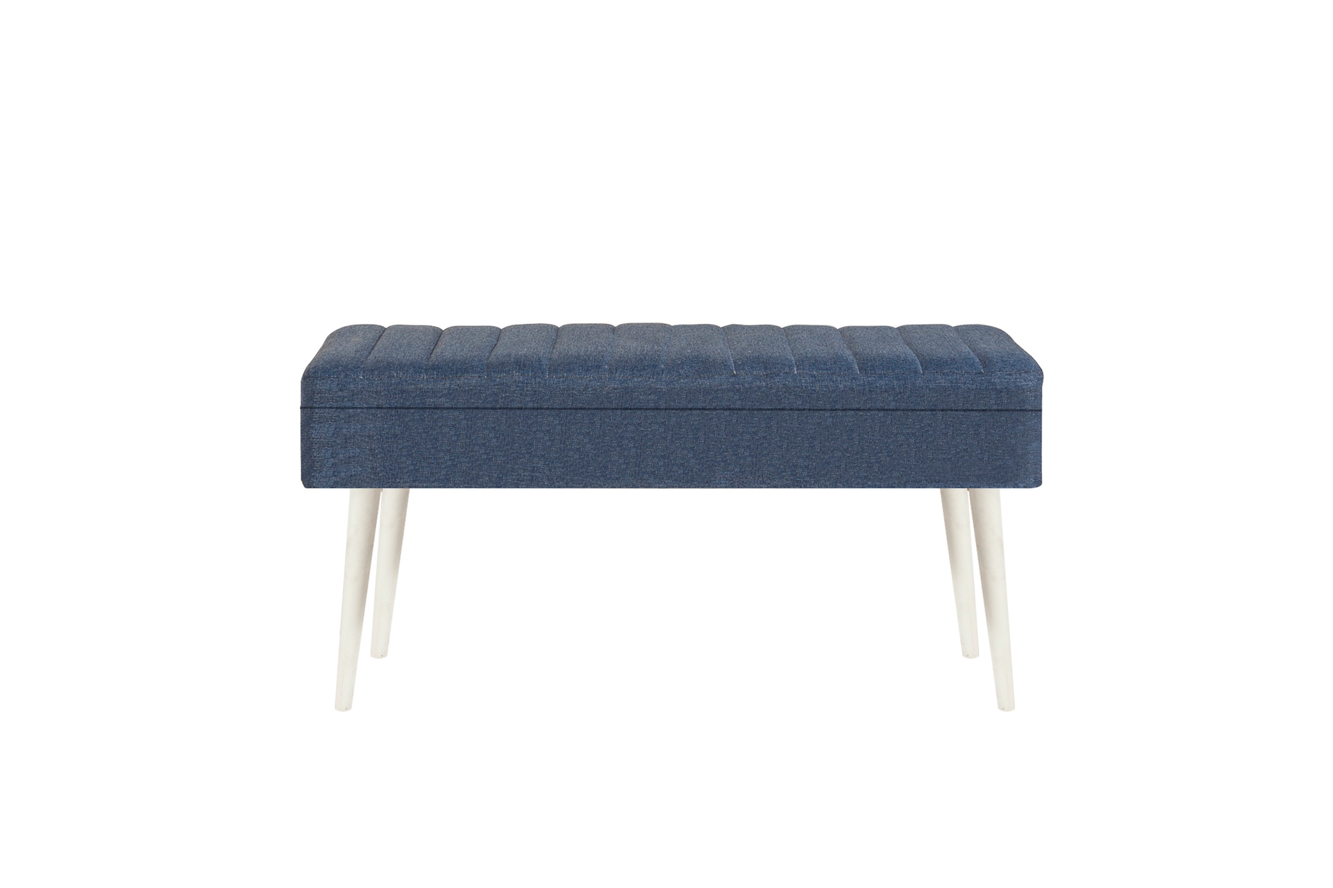 Vina Kumaşlı Sandıklı Bench- Beyaz Lacivert 1048 -1