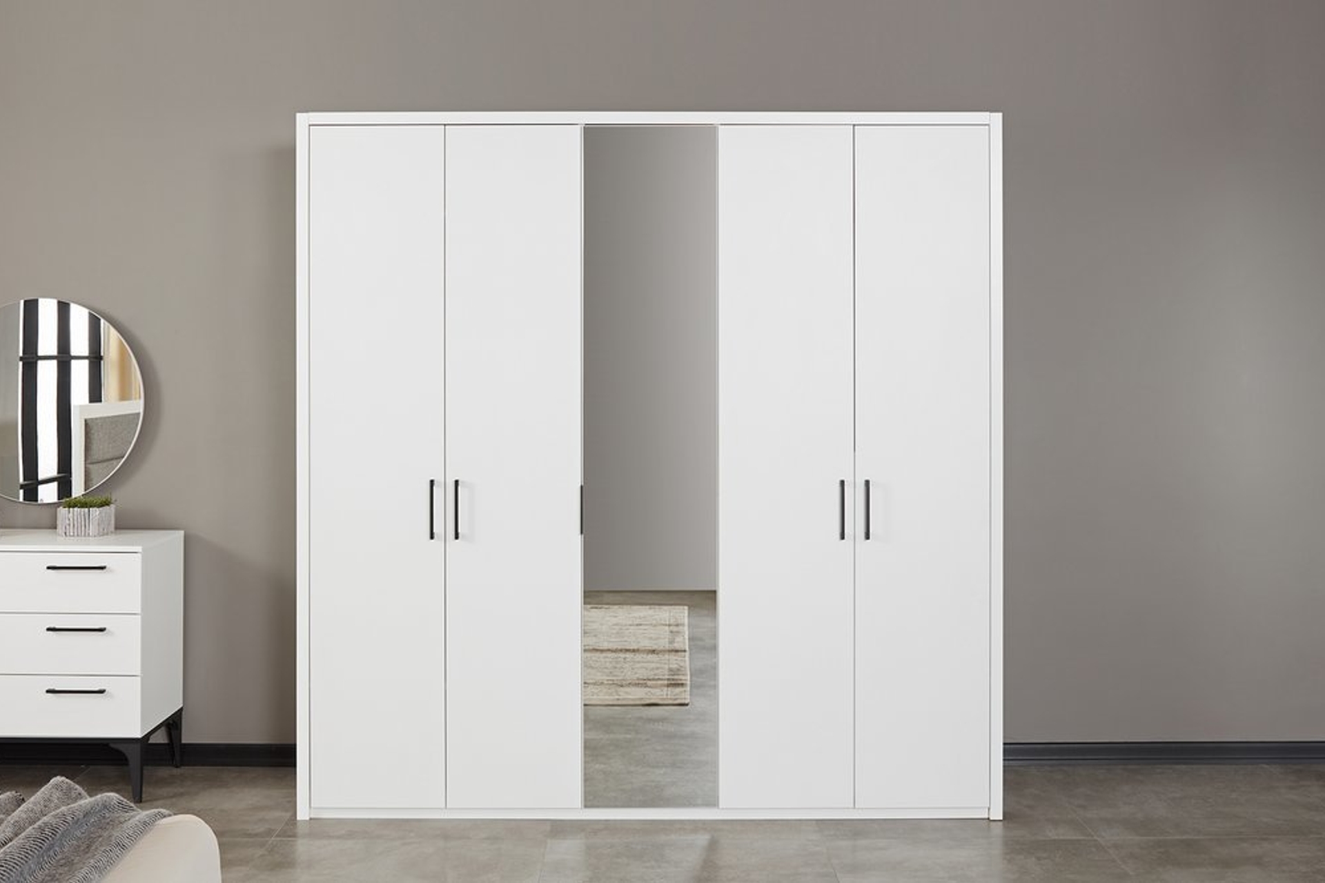 Life Kleidingkast met 5 Deuren, Wit