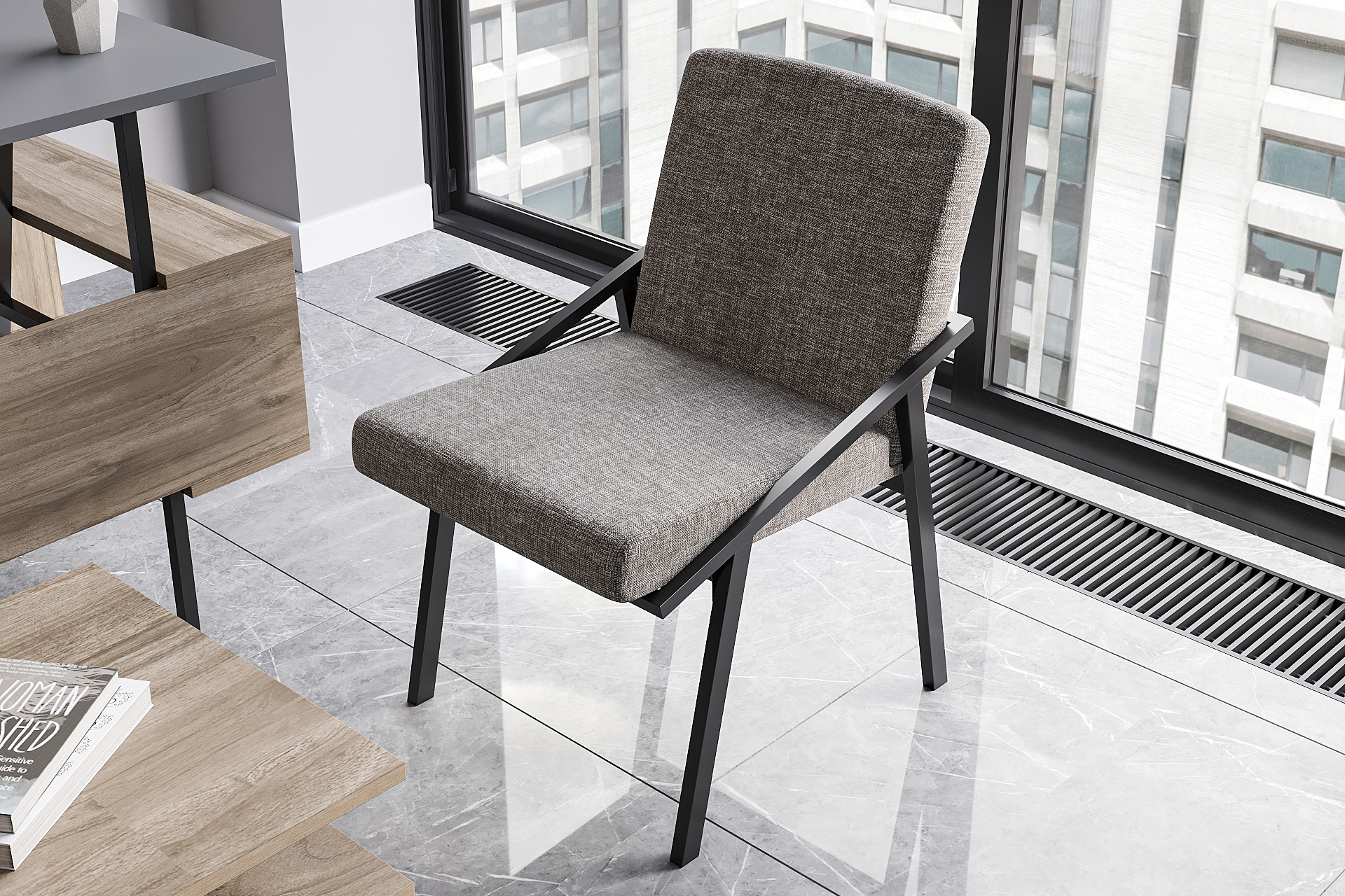 Lagomood İrony Ofis Berjer- Antrasit -1