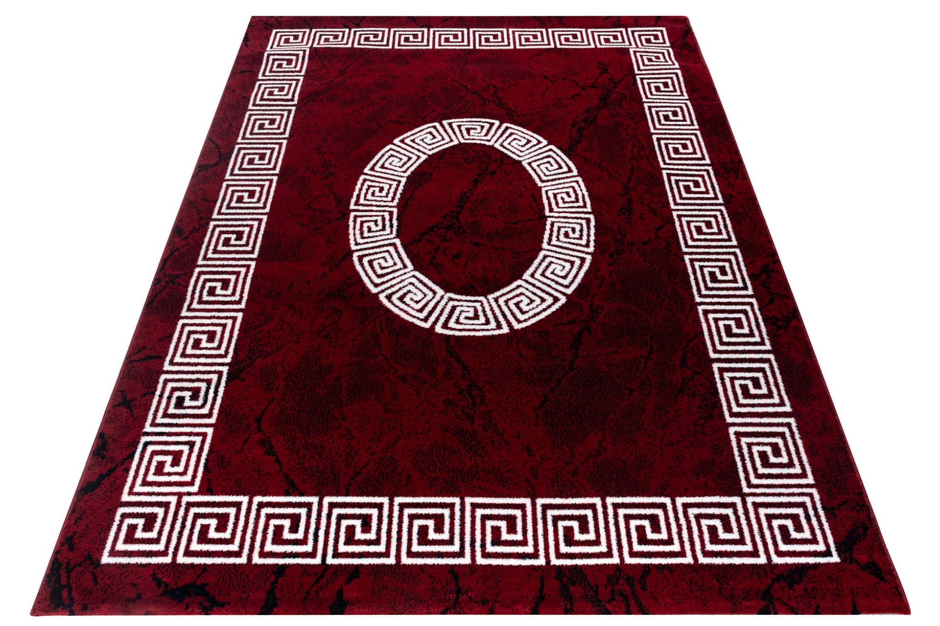 ORNAMENT BORDÜR DESENLİ BORDO BEYAZ HALI 80X300 FİYATI Vivense