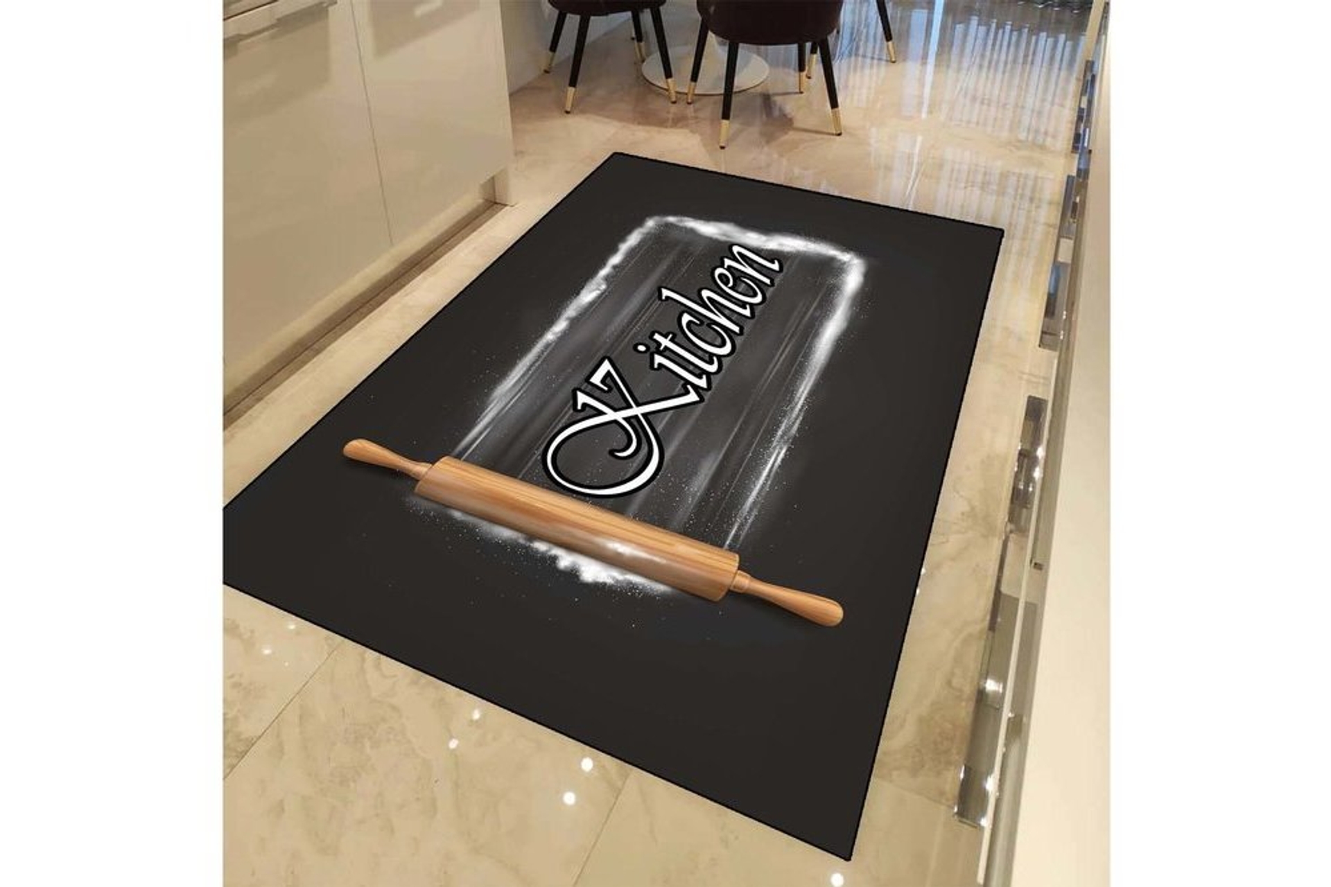 merdane kitchen 3d baskili dekoratif desenli mutfak halisi 150x80 fiyati vivense