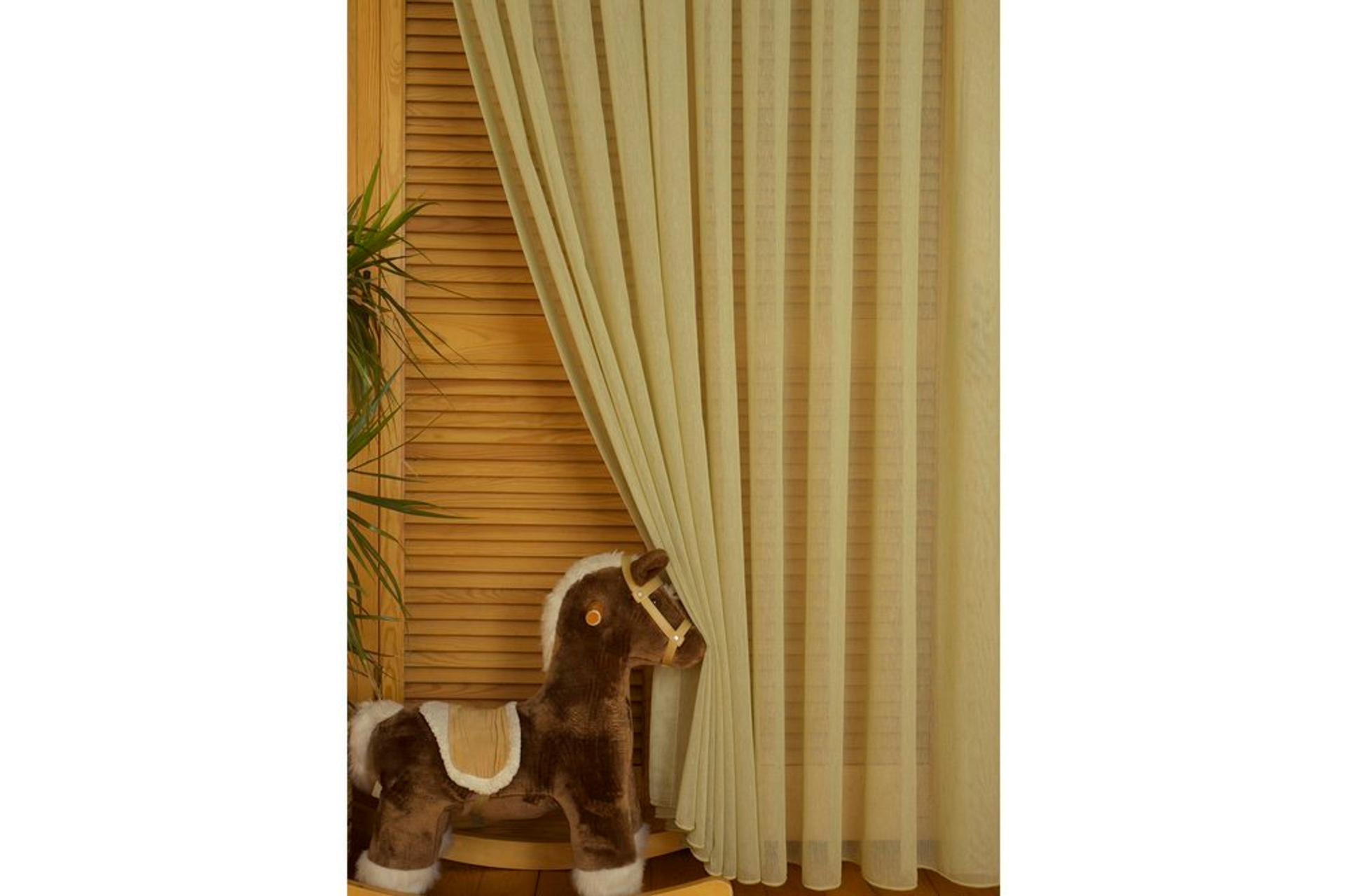 Massarelli Kırçıllı Keten Tül Su Yeşili 1-2-5 Orta Sık Pile 300X260 -1
