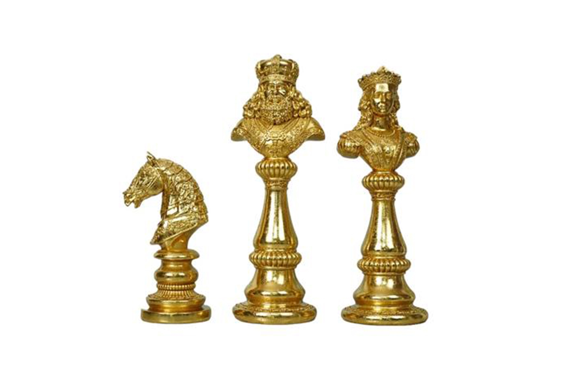 Kral Kraliçe Satranç Biblo- Gold - 1