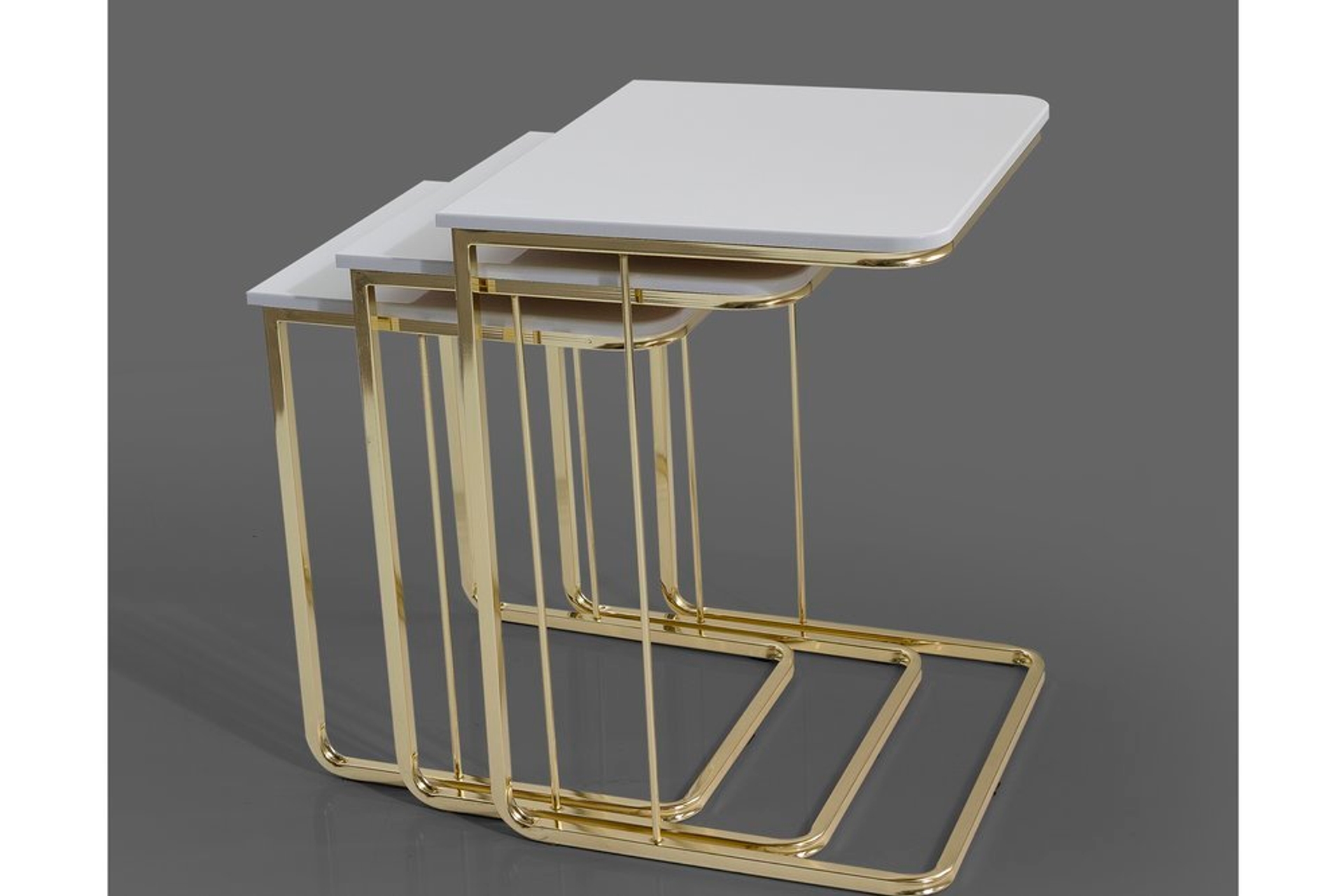 Veys Caroline Set Zettafels, 3-delig, Wit & Goud