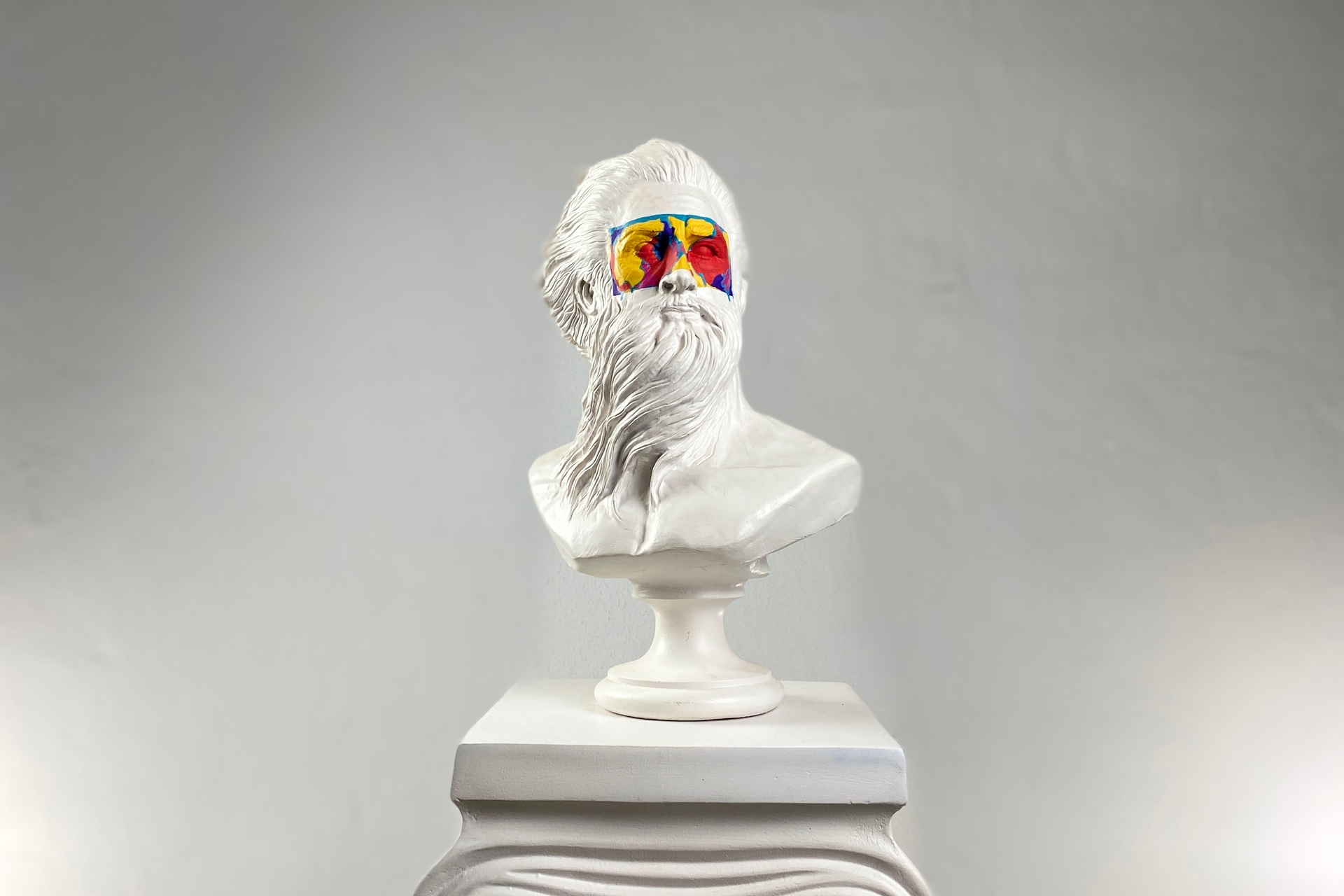 Poseıdon Art Mask Pop Art Dekoratif Roma Yunan Heykelleri - 1