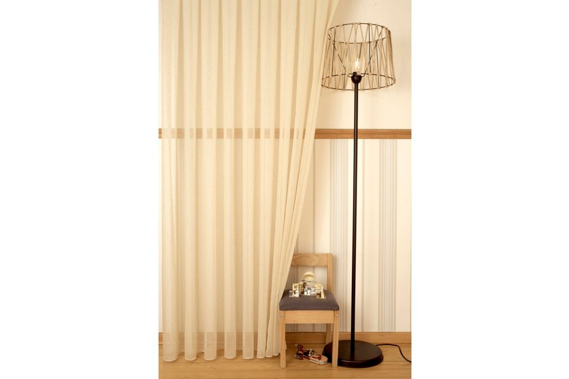 Massarelli Kırçıllı Keten Tül Koyu Buğday Rengi 1-2-5 Orta Sık Pile 150X260 -1