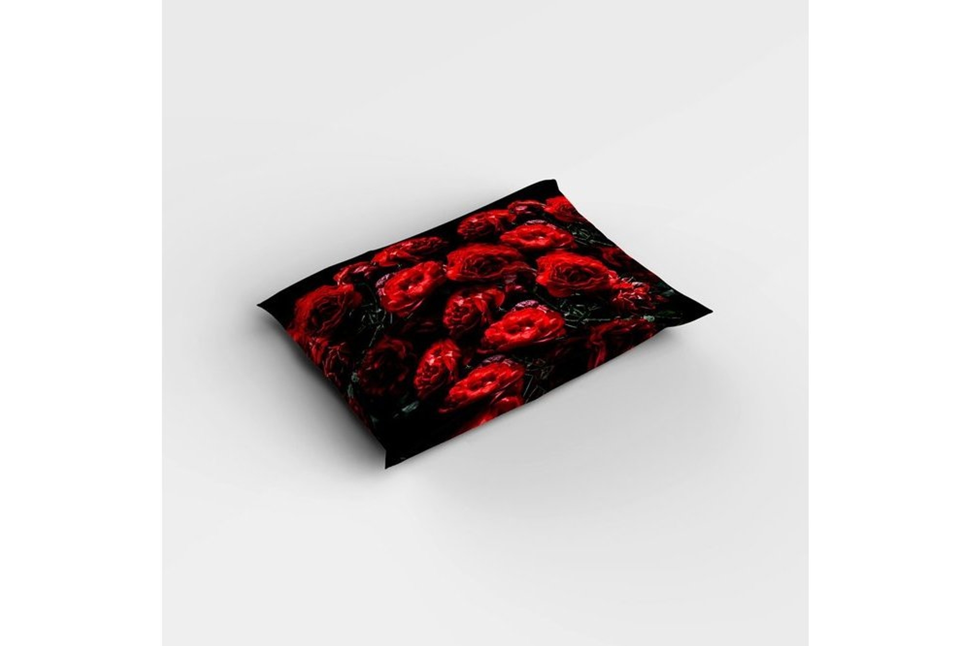 MONOHOME RED BLACK ROSES 3D TEK KİŞİLİK NEVRESİM TAKIMI, 160X220 CM