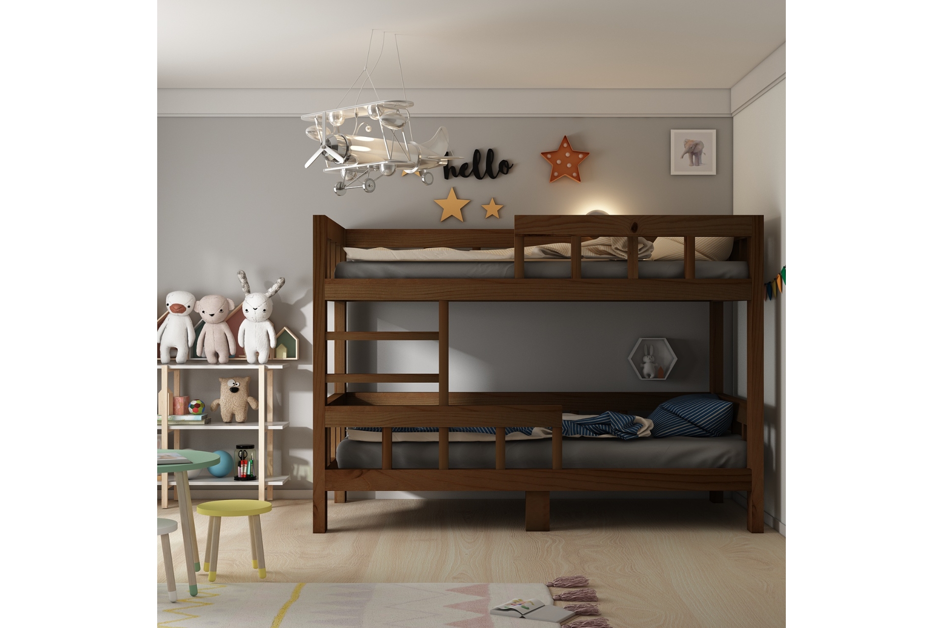 Montessori Ranza GİVAYO WOOD'S STEFANİ MONTESSORİ RANZA, CEVİZ, 90X190