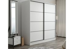 Medway Tideway Kledingkast met Schuifdeuren, 210 cm, Wit