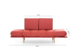 Futon Nina 2-Zitsbank, Steenrood