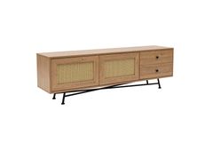 Nala Rattan TV Unit, 180 cm, Oak