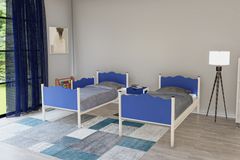 Blatt Stapelbed, 90x190 cm, Blauw