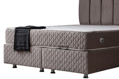 Tetra Box, Hoofdbord En Matras, Grijs, 140X190