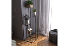 Maranta Metal Plant Stand, Black