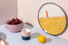 Retrofun Sunshine Plate, 28 cm, Multicolour