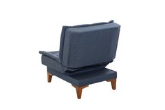 Kelly Fauteuil In Linnen Stof, Donkerblauw